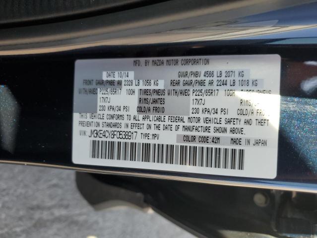 JM3KE4CY8F0538917 - 2015 MAZDA CX-5 TOURING BLUE photo 12