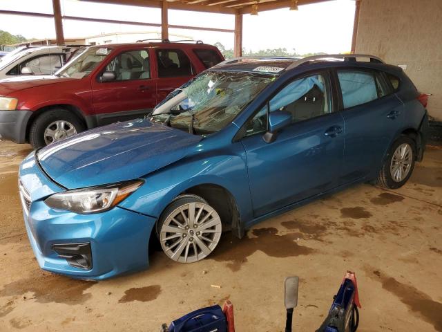 4S3GTAD65J3750245 - 2018 SUBARU IMPREZA PREMIUM PLUS BLUE photo 1