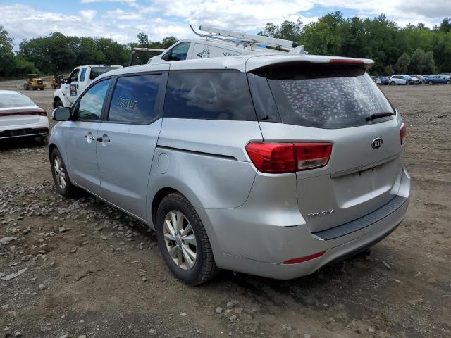 KNDMA5C13G6114162 - 2016 KIA SEDONA L SILVER photo 2