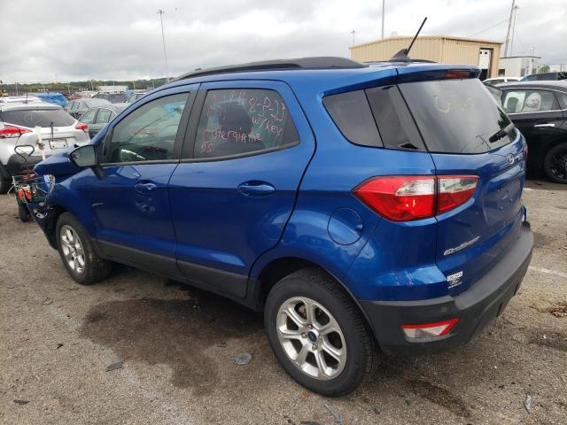 MAJ6S3GLXMC416301 - 2021 FORD ECOSPORT SE BLUE photo 2