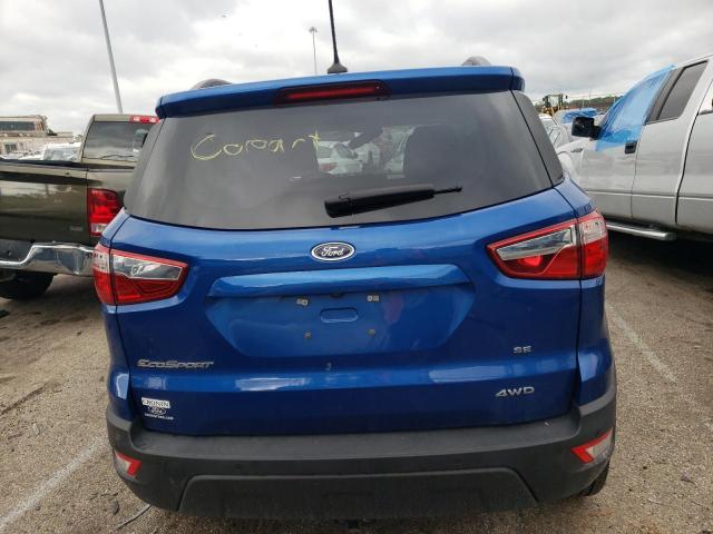 MAJ6S3GLXMC416301 - 2021 FORD ECOSPORT SE BLUE photo 6
