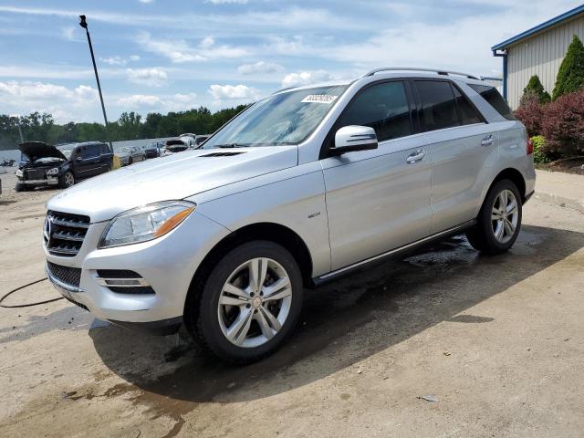 4JGDA5HB1CA034802 - 2012 MERCEDES-BENZ ML 350 4MATIC SILVER photo 1