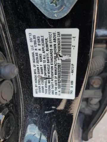 19XFB2F99DE022887 - 2013 HONDA CIVIC EXL BLACK photo 12