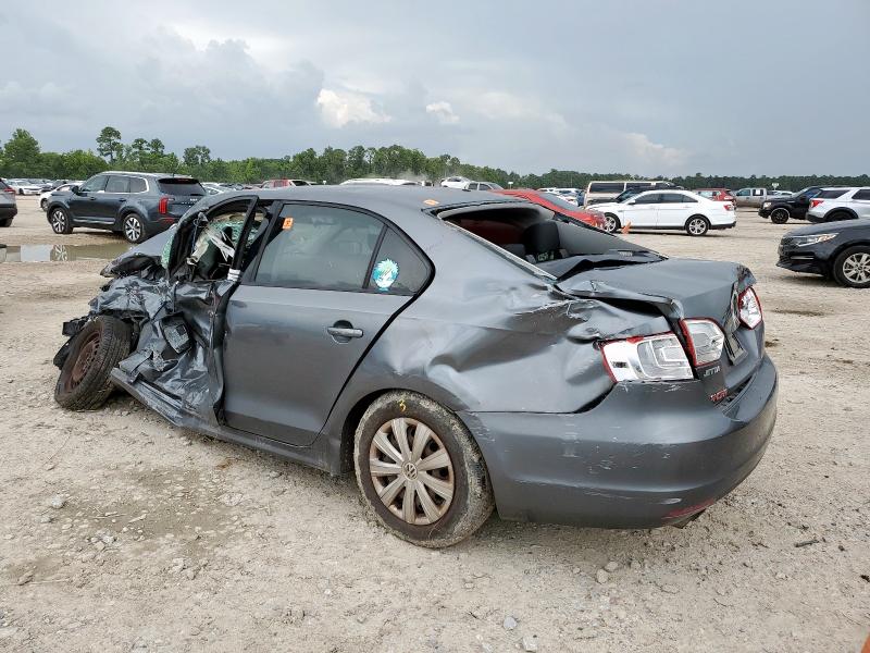 3VW2K7AJ6EM334229 - 2014 VOLKSWAGEN JETTA BASE GRAY photo 2