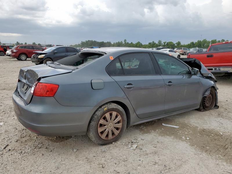 3VW2K7AJ6EM334229 - 2014 VOLKSWAGEN JETTA BASE GRAY photo 3