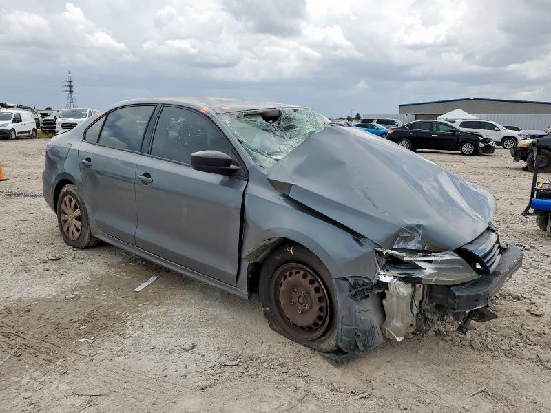 3VW2K7AJ6EM334229 - 2014 VOLKSWAGEN JETTA BASE GRAY photo 4