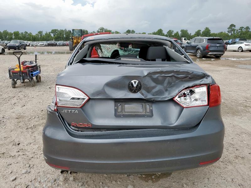 3VW2K7AJ6EM334229 - 2014 VOLKSWAGEN JETTA BASE GRAY photo 6