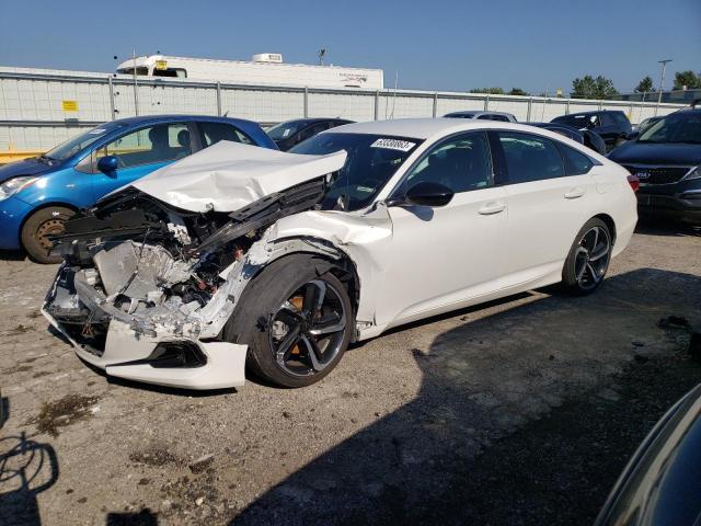 1HGCV1F38NA096579 - 2022 HONDA ACCORD SPORT WHITE photo 1