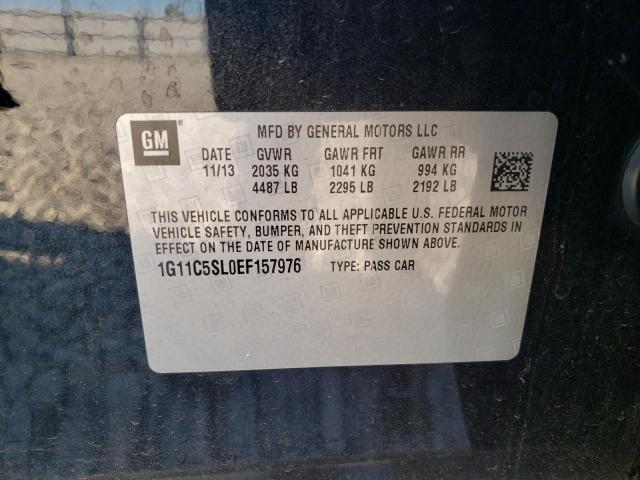 1G11C5SL0EF157976 - 2014 CHEVROLET MALIBU 1LT შავი ფოტო 10