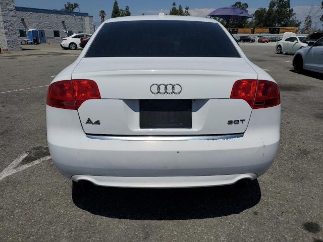 WAUAF78EX8A164757 - 2008 AUDI A4 2.0T WHITE photo 6