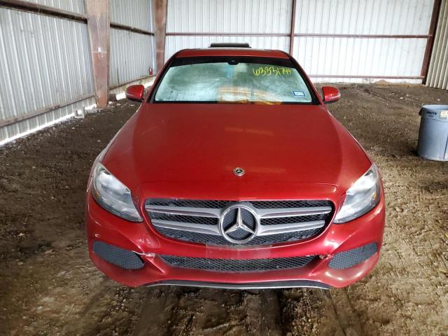 55SWF4KB0JU254307 - 2018 MERCEDES-BENZ C 300 4MATIC RED photo 5