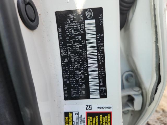 4T1DAACKXSU070162 - 2025 TOYOTA CAMRY XSE WHITE photo 12