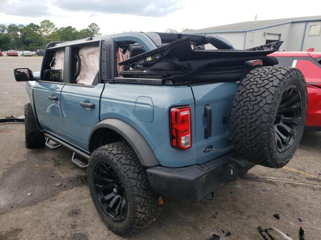 1FMDE5BH5NLB86140 - 2022 FORD BRONCO BASE BLUE photo 2