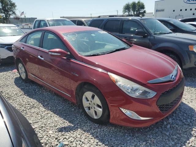 KMHEC4A41BA011197 - 2011 HYUNDAI SONATA HYBRID RED photo 4