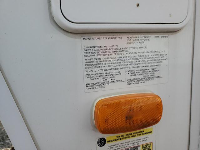 4YDF33520BR730287 - 2011 KEYSTONE MONTANA 白色 照片 10