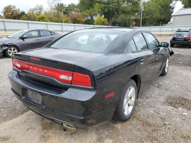 2C3CDXBG6DH544299 - 2013 DODGE CHARGER SE BLACK photo 4