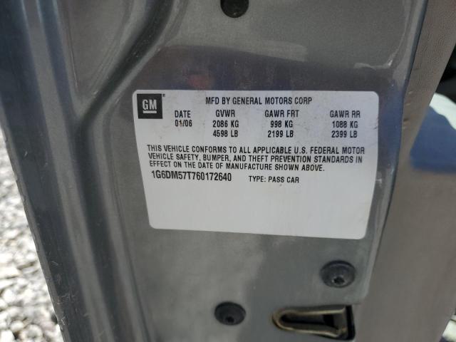 1G6DM57T760172640 - 2006 CADILLAC CTS SILVER photo 12