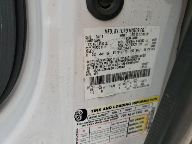 5LMJJ2H56BEJ08845 - 2011 LINCOLN NAVIGATOR თეთრი ფოტო 13