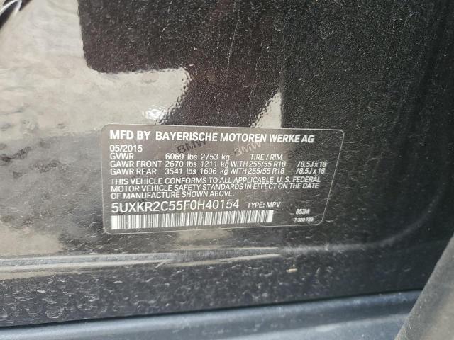 5UXKR2C55F0H40154 - 2015 BMW X5 SDRIVE35I BLACK photo 13