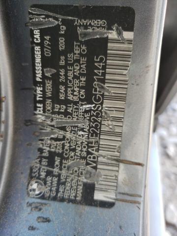 WBAHE2323SGE91445 - 1995 BMW 5 SERIES I AUTOMATIC SILVER photo 12