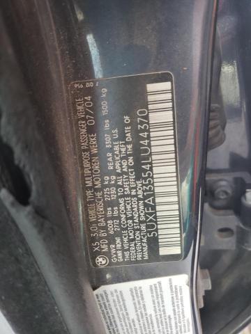 5UXFA13554LU44370 - 2004 BMW X5 3.0I GRAY photo 13