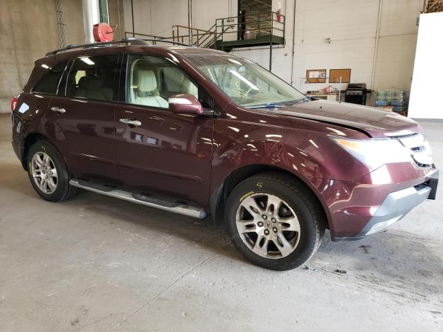 2HNYD286X9H528790 - 2009 ACURA MDX TECHNOLOGY MAROON photo 4