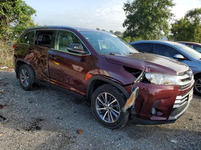 5TDJZRFH2KS976132 - 2019 TOYOTA HIGHLANDER SE BURGUNDY photo 4