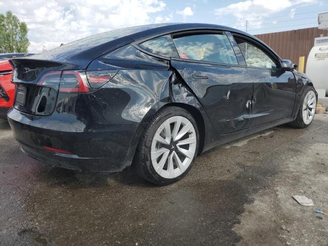 5YJ3E1EA2NF368789 - 2022 TESLA MODEL 3 BLACK photo 3