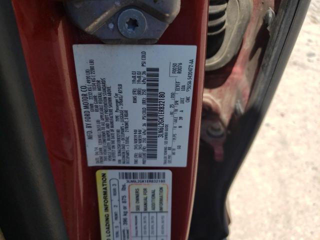 3LN6L2GK1ER832180 - 2014 LINCOLN MKZ RED photo 12