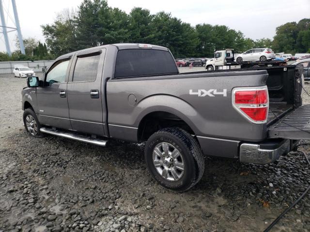 1FTFW1ET8CKD63611 - 2012 FORD F150 SUPERCREW GRAY photo 2