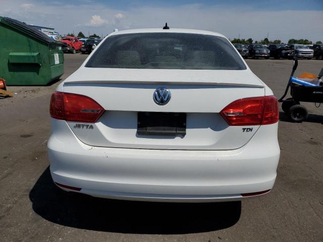 3VWLL7AJ5EM378837 - 2014 VOLKSWAGEN JETTA TDI WHITE photo 6