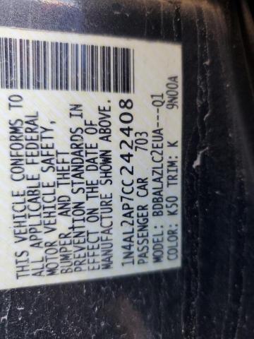 1N4AL2AP7CC242408 - 2012 NISSAN ALTIMA BASE ნაცრისფერი ფოტო 14