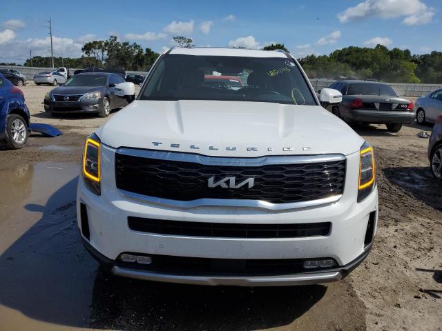 5XYP54HC7NG276862 - 2022 KIA TELLURIDE SX WHITE photo 5