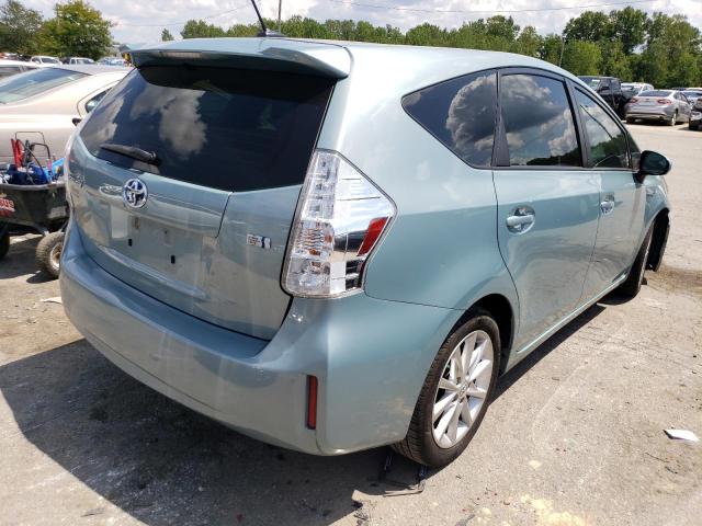 JTDZN3EU2EJ007071 - 2014 TOYOTA PRIUS V GREEN photo 3