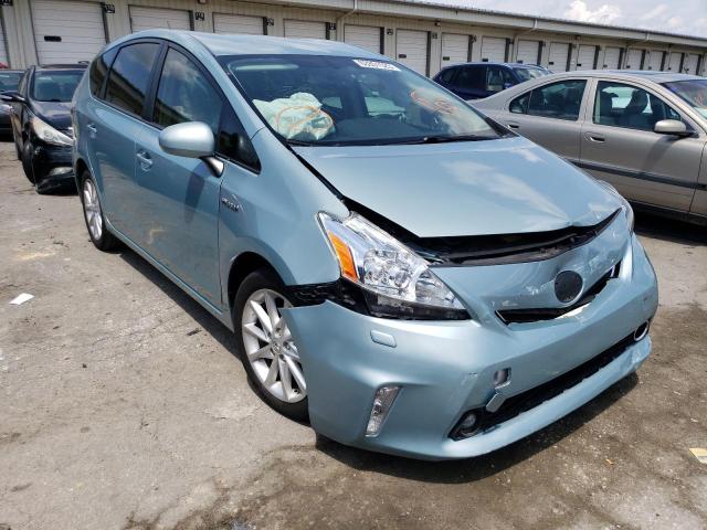 JTDZN3EU2EJ007071 - 2014 TOYOTA PRIUS V GREEN photo 4