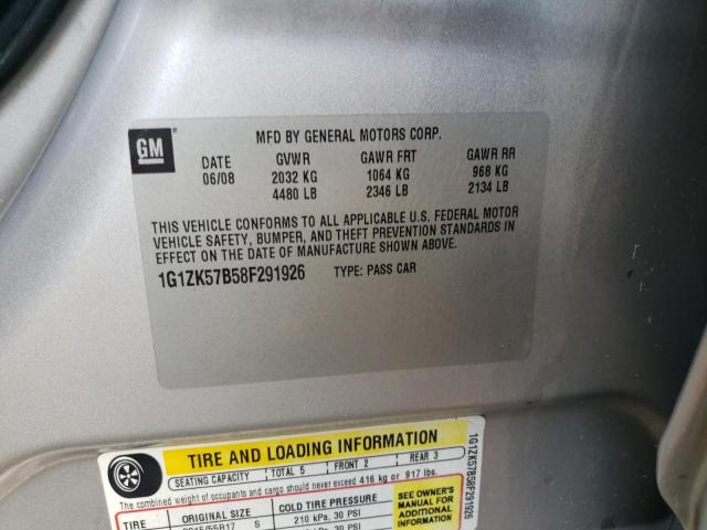 1G1ZK57B58F291926 - 2008 CHEVROLET MALIBU LTZ Gümüş foto 13