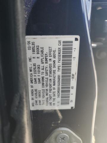 1HGCM56816A094891 - 2006 HONDA ACCORD EX BLUE photo 12