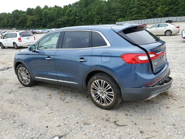 2LMPJ8LR8JBL34443 - 2018 LINCOLN MKX RESERVE أزرق صورة 2