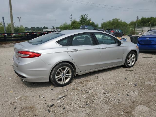 3FA6P0LU8JR173762 - 2018 FORD FUSION SE HYBRID SILVER photo 3