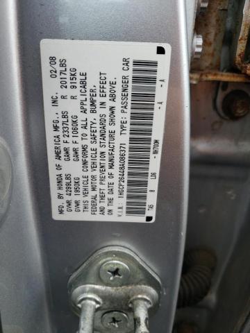 1HGCP26448A086371 - 2008 HONDA ACCORD LXP SILVER photo 12