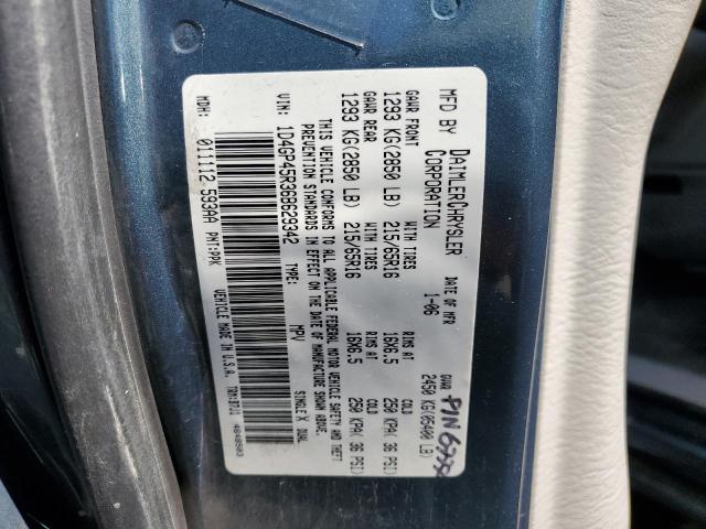 1D4GP45R36B629342 - 2006 DODGE CARAVAN SXT BLUE photo 13