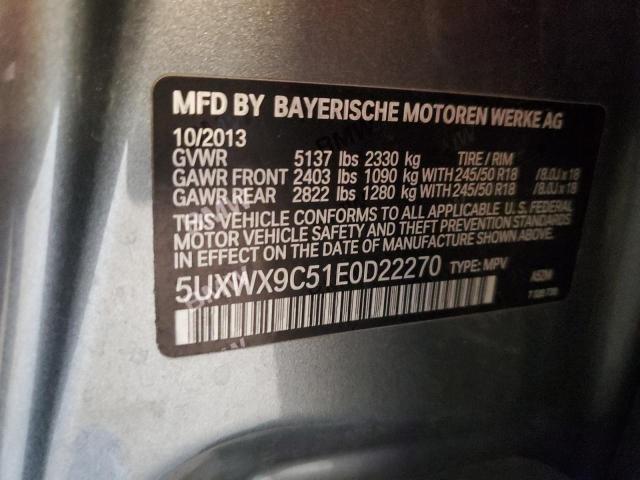 5UXWX9C51E0D22270 - 2014 BMW UK XDRIVE28I BROWN photo 12