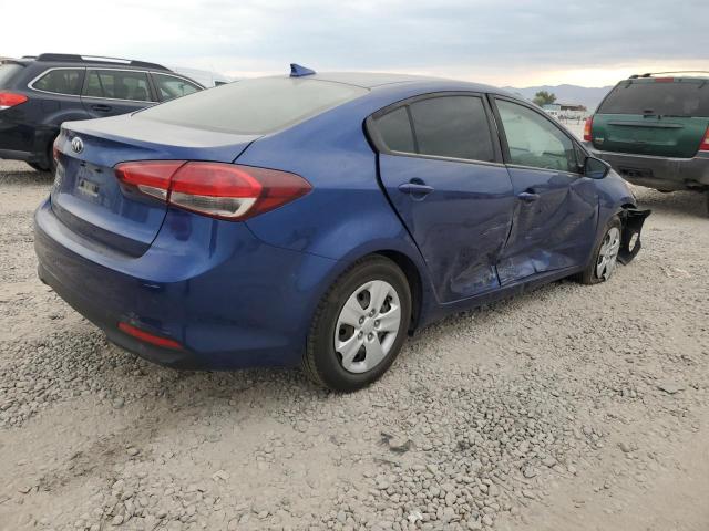 3KPFL4A72JE204019 - 2018 KIA FORTE LX BLUE photo 3