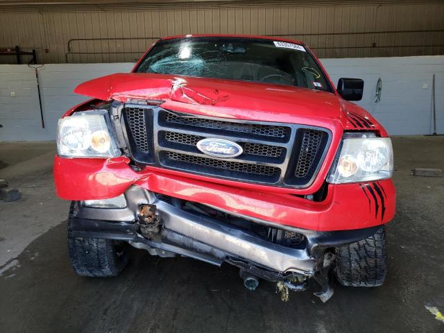 1FTPX14595NA14253 - 2005 FORD F150 RED photo 5