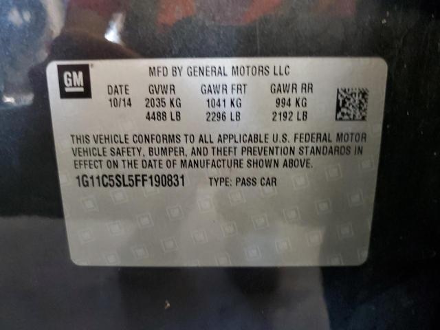 1G11C5SL5FF190831 - 2015 CHEVROLET MALIBU 1LT 石墨色 照片 13