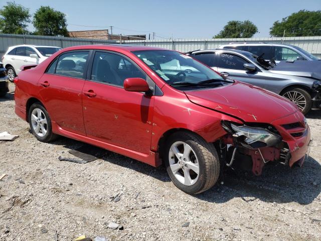 2T1BU4EE6BC691116 - 2011 TOYOTA COROLLA BASE RED photo 4