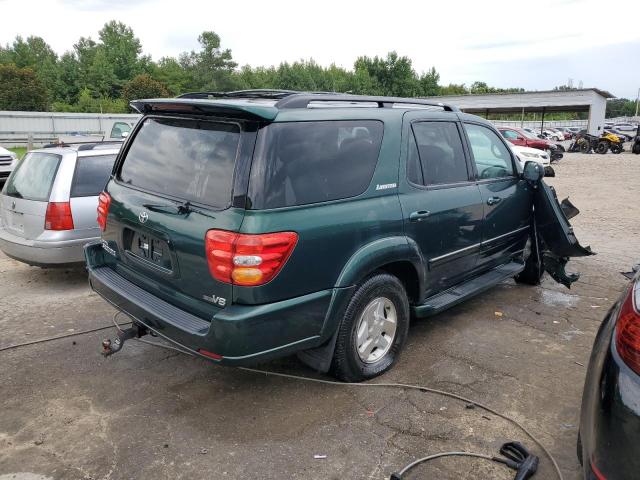 5TDZT38A02S101357 - 2002 TOYOTA SEQUOIA LIMITED GREEN photo 3