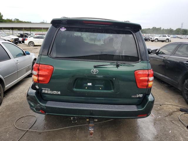 5TDZT38A02S101357 - 2002 TOYOTA SEQUOIA LIMITED GREEN photo 6