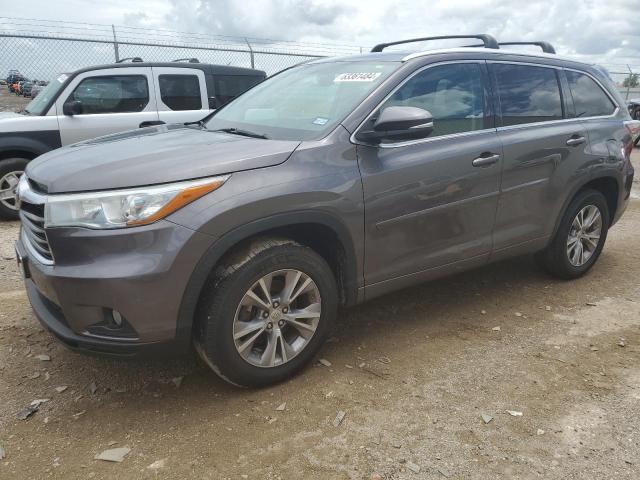 5TDKKRFH4FS088299 - 2015 TOYOTA HIGHLANDER XLE GRAY photo 1