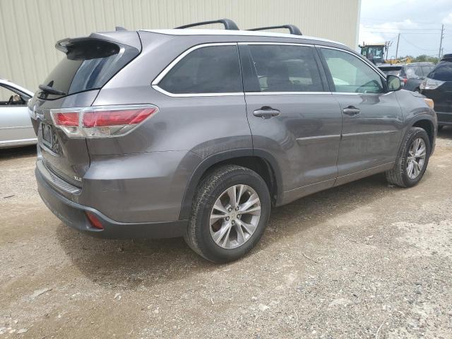 5TDKKRFH4FS088299 - 2015 TOYOTA HIGHLANDER XLE GRAY photo 3